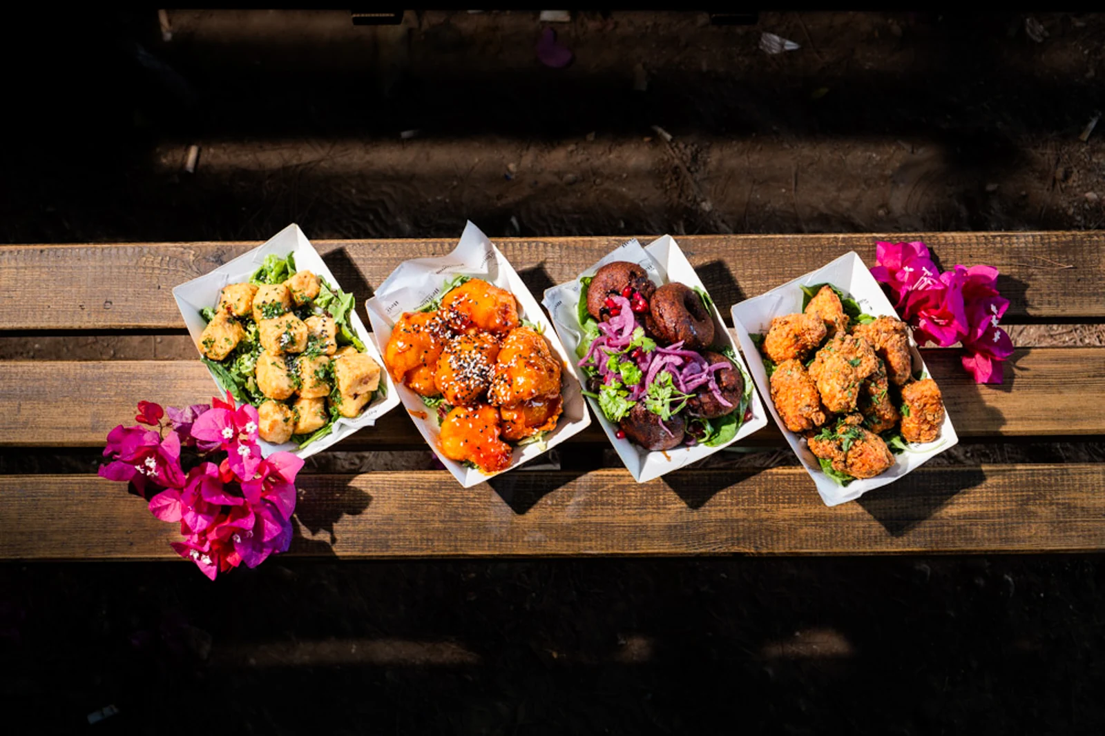 Streatery nibbles served in paper trays